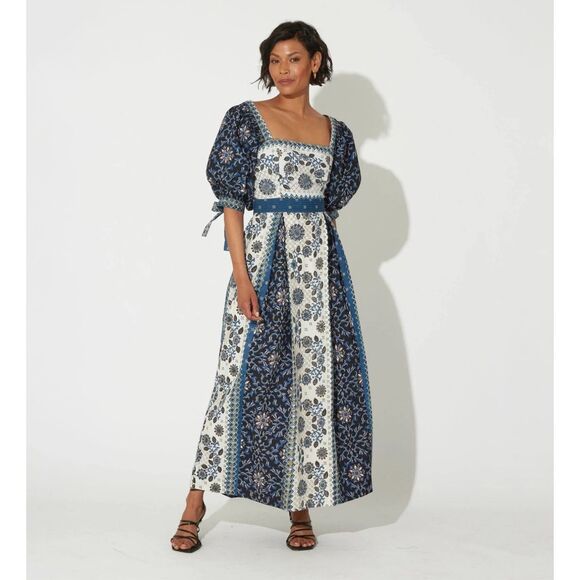 Cleobella Dresses & Skirts - CLEOBELLA Alma Ankle Dress Size XSmall NWT $328 Blue Brown